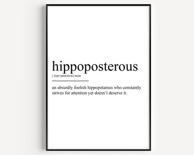 Hippoposterous Definition Print - Magic Posters