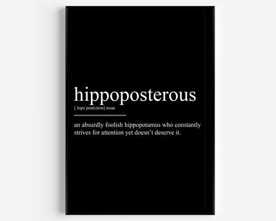 Hippoposterous Definition Print - Magic Posters
