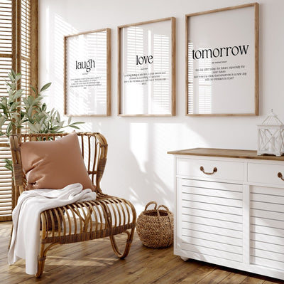 Home Wall Art Set Of 3 Definition Prints - Magic Posters