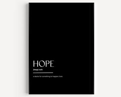 Hope Definition Print - Magic Posters