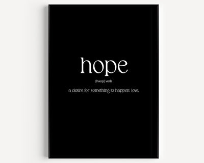 Hope Definition Print - Magic Posters