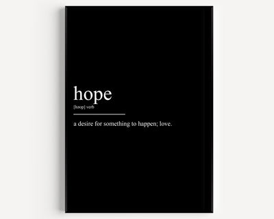 Hope Definition Print - Magic Posters