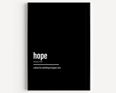 Hope Definition Print - Magic Posters