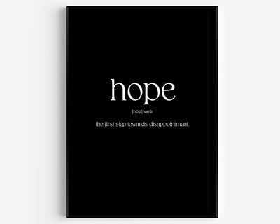 Hope Definition Print - Version 2 - Magic Posters