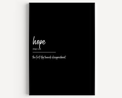 Hope Definition Print - Version 2 - Magic Posters