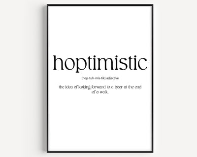 Hoptimistic Definition Print - Magic Posters