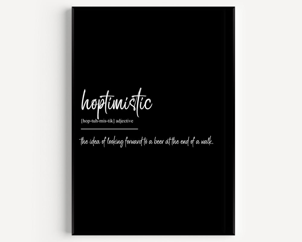 Hoptimistic Definition Print - Magic Posters
