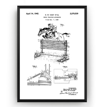Horse Training Apparatus 1942 Patent Print - Magic Posters