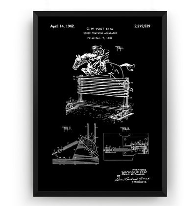 Horse Training Apparatus 1942 Patent Print - Magic Posters