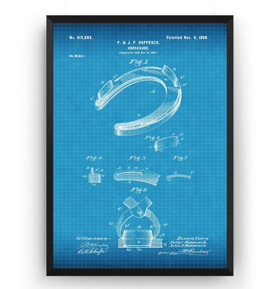 Horseshoe 1898 Patent Print - Magic Posters