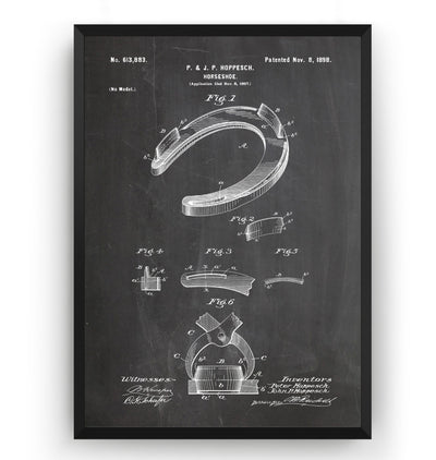 Horseshoe 1898 Patent Print - Magic Posters