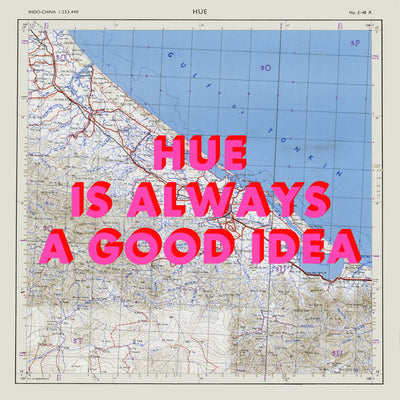 Hue Retro Pop Art Map Print (square) - Magic Posters