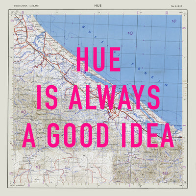 Hue Retro Pop Art Map Print (square) - Magic Posters