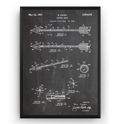 Hunting Arrow 1951 Patent Print - Magic Posters
