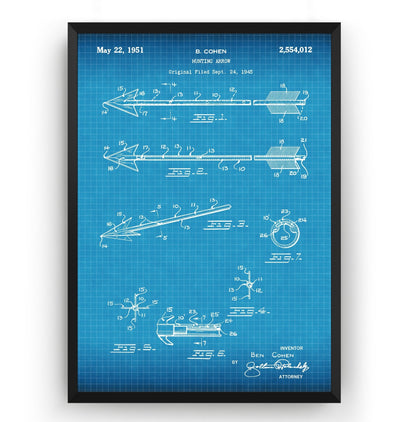 Hunting Arrow 1951 Patent Print - Magic Posters