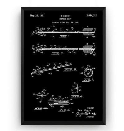 Hunting Arrow 1951 Patent Print - Magic Posters