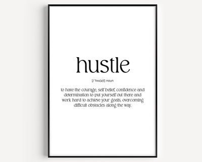 Hustle Definition Print - Magic Posters