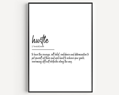 Hustle Definition Print - Magic Posters