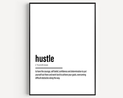 Hustle Definition Print - Magic Posters