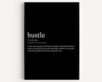 Hustle Definition Print - Magic Posters
