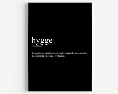 Hygge Definition Print - Magic Posters