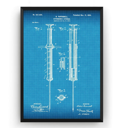 Hypodermic Syringe 1899 Patent Print - Magic Posters
