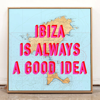 Ibiza Retro Pop Art Map Print - Magic Posters