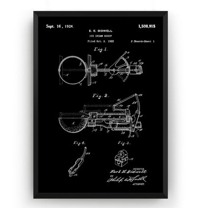 Ice Cream Scoop 1924 Patent Print - Magic Posters