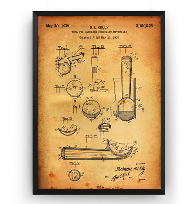 Ice Cream Scoop 1939 Patent Print - Magic Posters