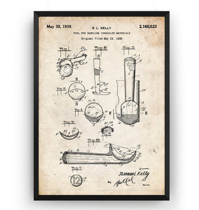 Ice Cream Scoop 1939 Patent Print - Magic Posters