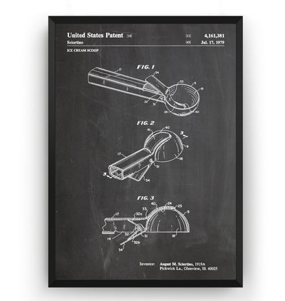 Ice Cream Scoop 1979 Patent Print - Magic Posters