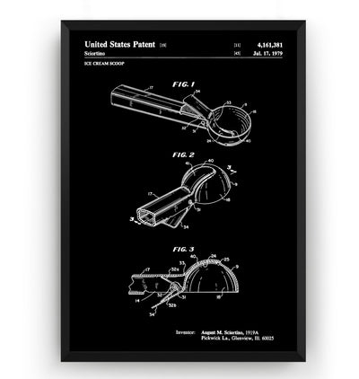 Ice Cream Scoop 1979 Patent Print - Magic Posters