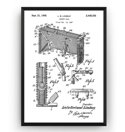 Ice Hockey Goal 1948 Patent Print - Magic Posters