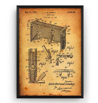 Ice Hockey Goal 1948 Patent Print - Magic Posters