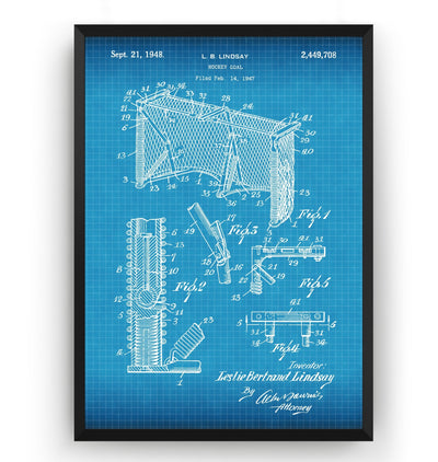 Ice Hockey Goal 1948 Patent Print - Magic Posters