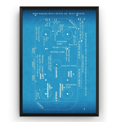 Ice Hockey Rink Patent Print - Magic Posters