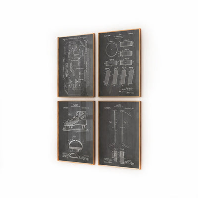Ice Hockey Set Of 4 Patent Prints - Magic Posters