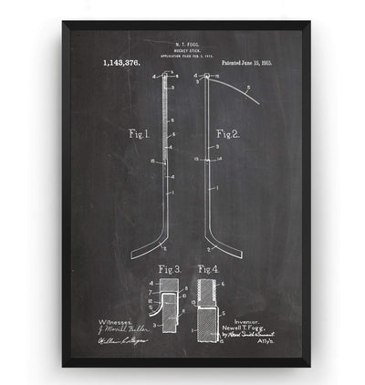 Ice Hockey Stick Patent Print - Magic Posters