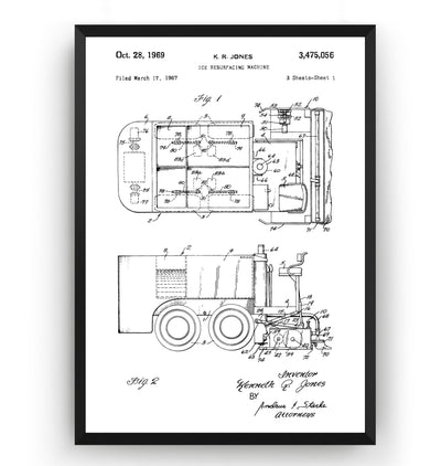 Ice Resurfacer 1969 Patent Print - Magic Posters