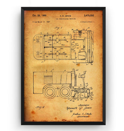 Ice Resurfacer 1969 Patent Print - Magic Posters