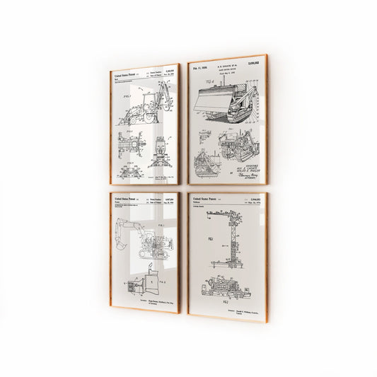 Construction Set Of 4 Patent Prints
