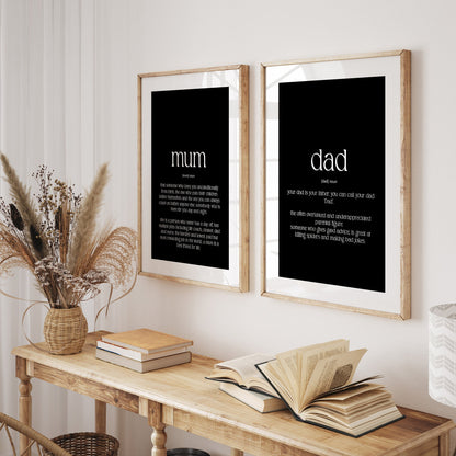 Mum & Dad Set Of 2 Definition Prints - Magic Posters