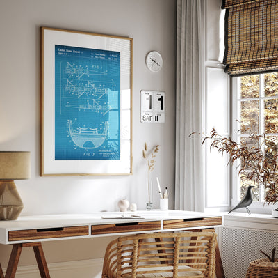 8 Man Rowing Shell 1995 Patent Print - Magic Posters