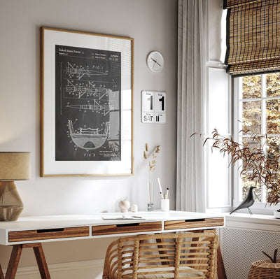 8 Man Rowing Shell 1995 Patent Print - Magic Posters