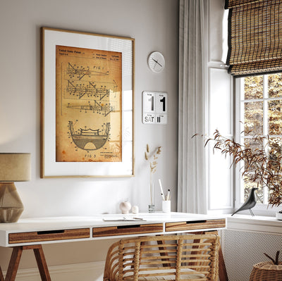 8 Man Rowing Shell 1995 Patent Print - Magic Posters