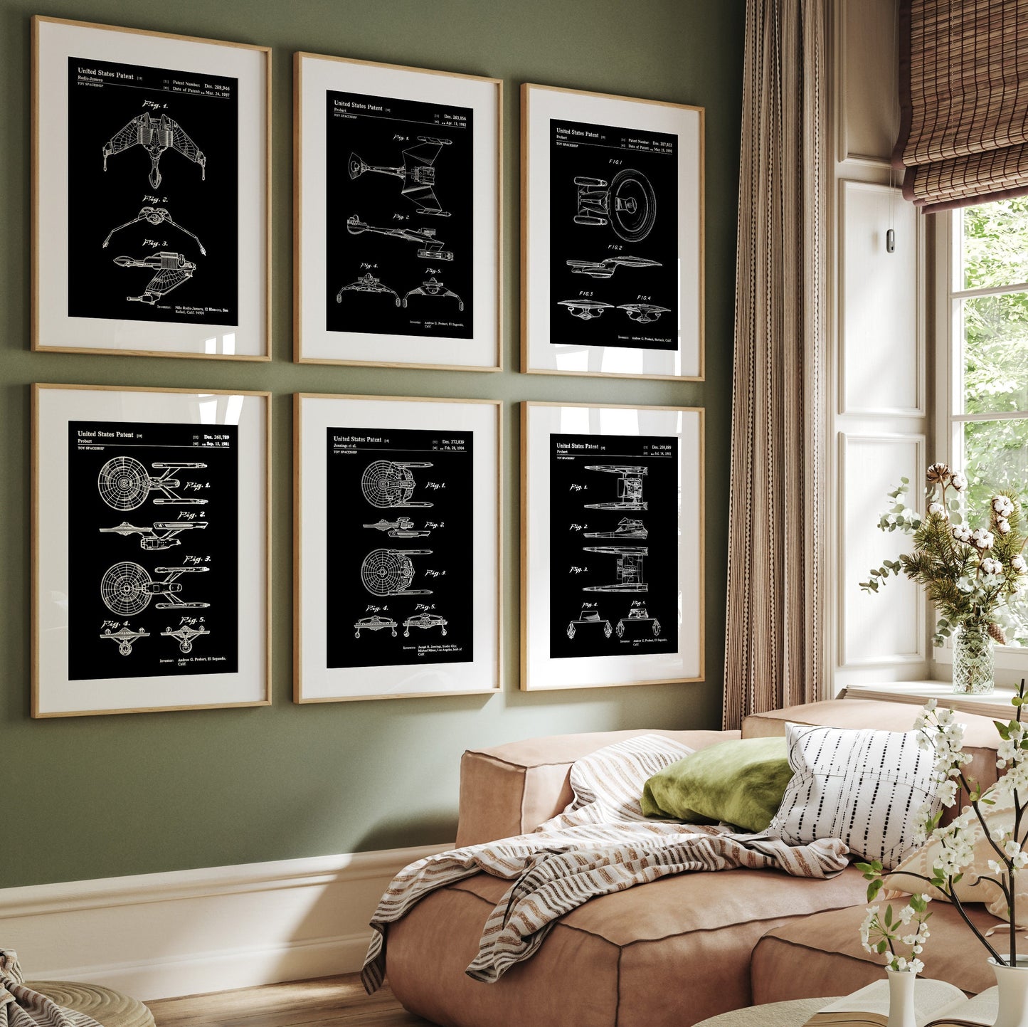 Star Trek Set Of 6 Patent Prints - Magic Posters
