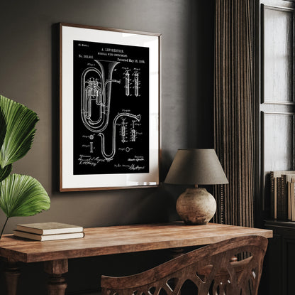Tuba 1888 Patent Print - Magic Posters