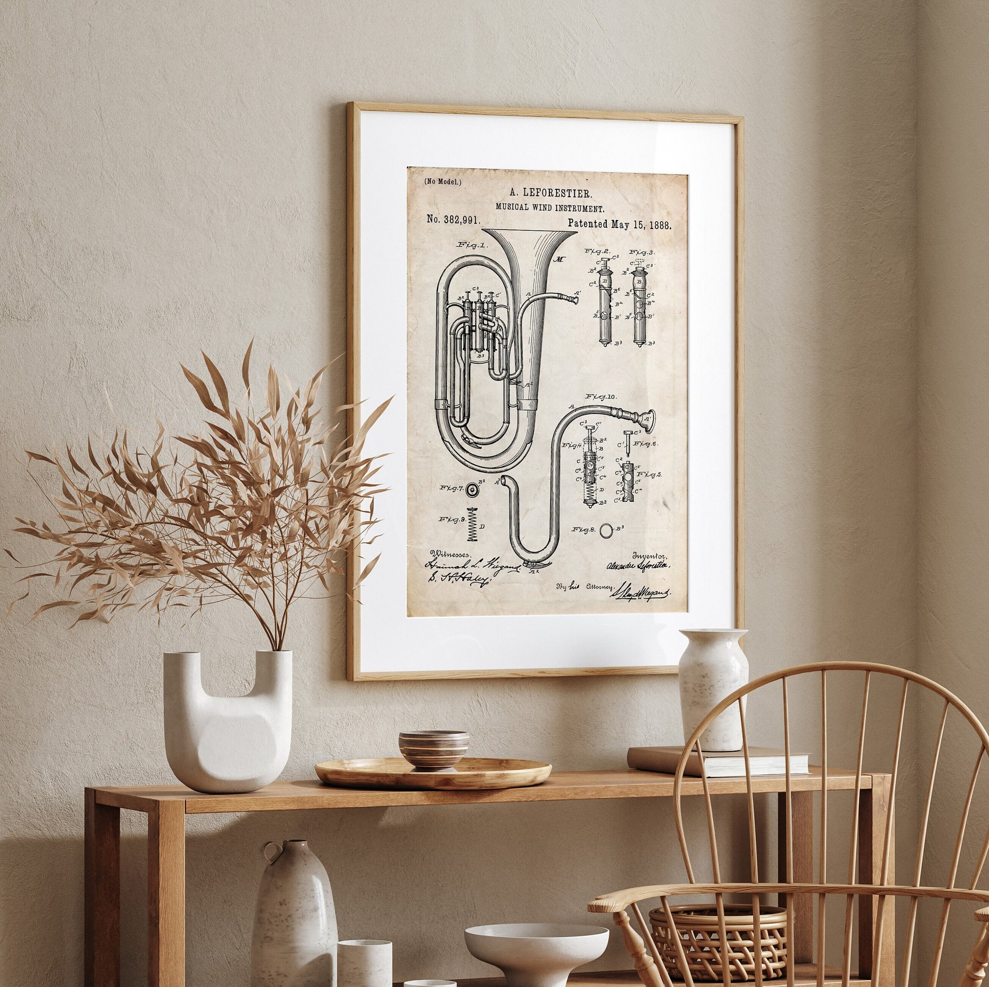 Tuba 1888 Patent Print - Magic Posters