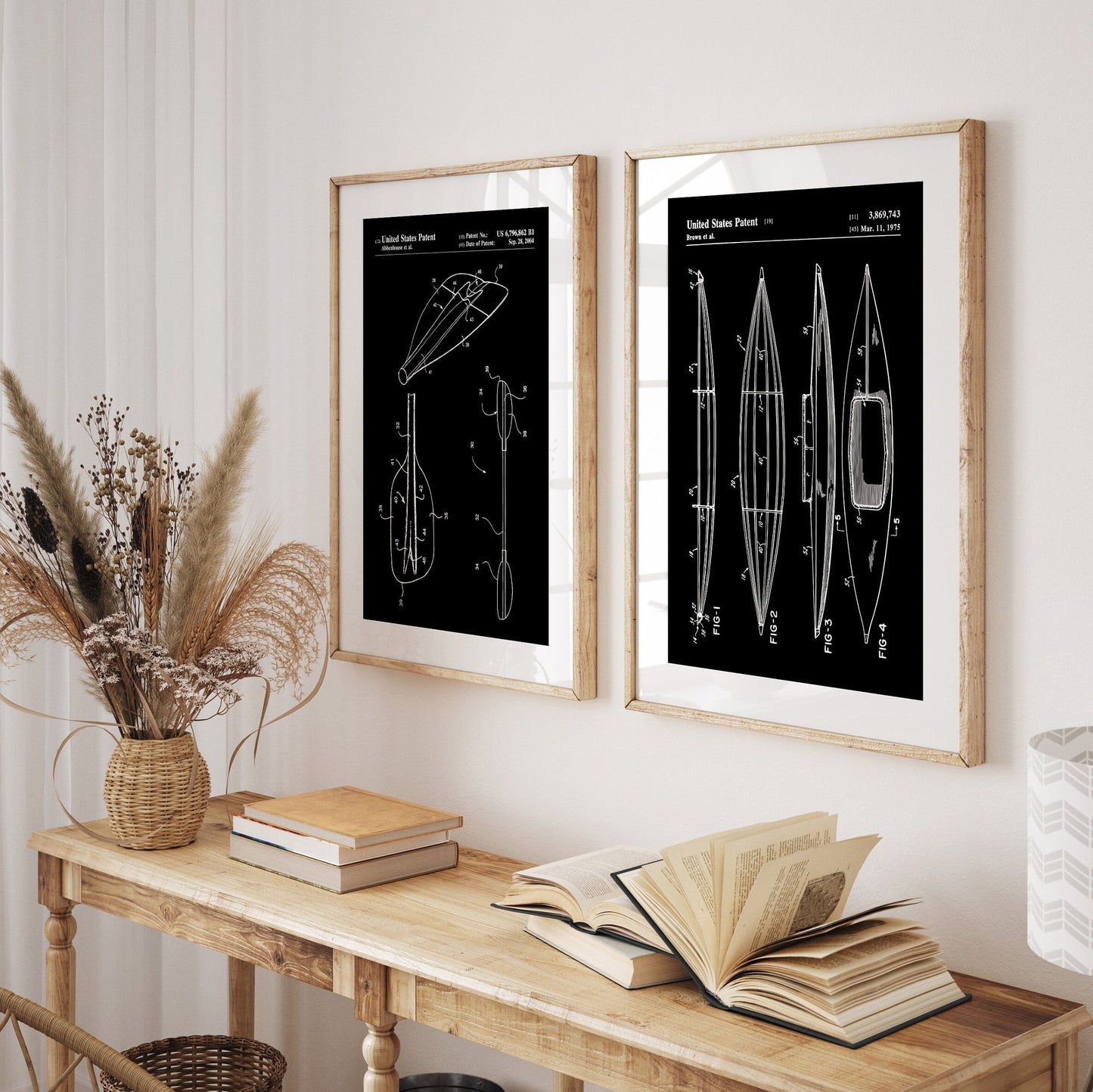 Kayak Set Of 2 Patent Prints - Magic Posters