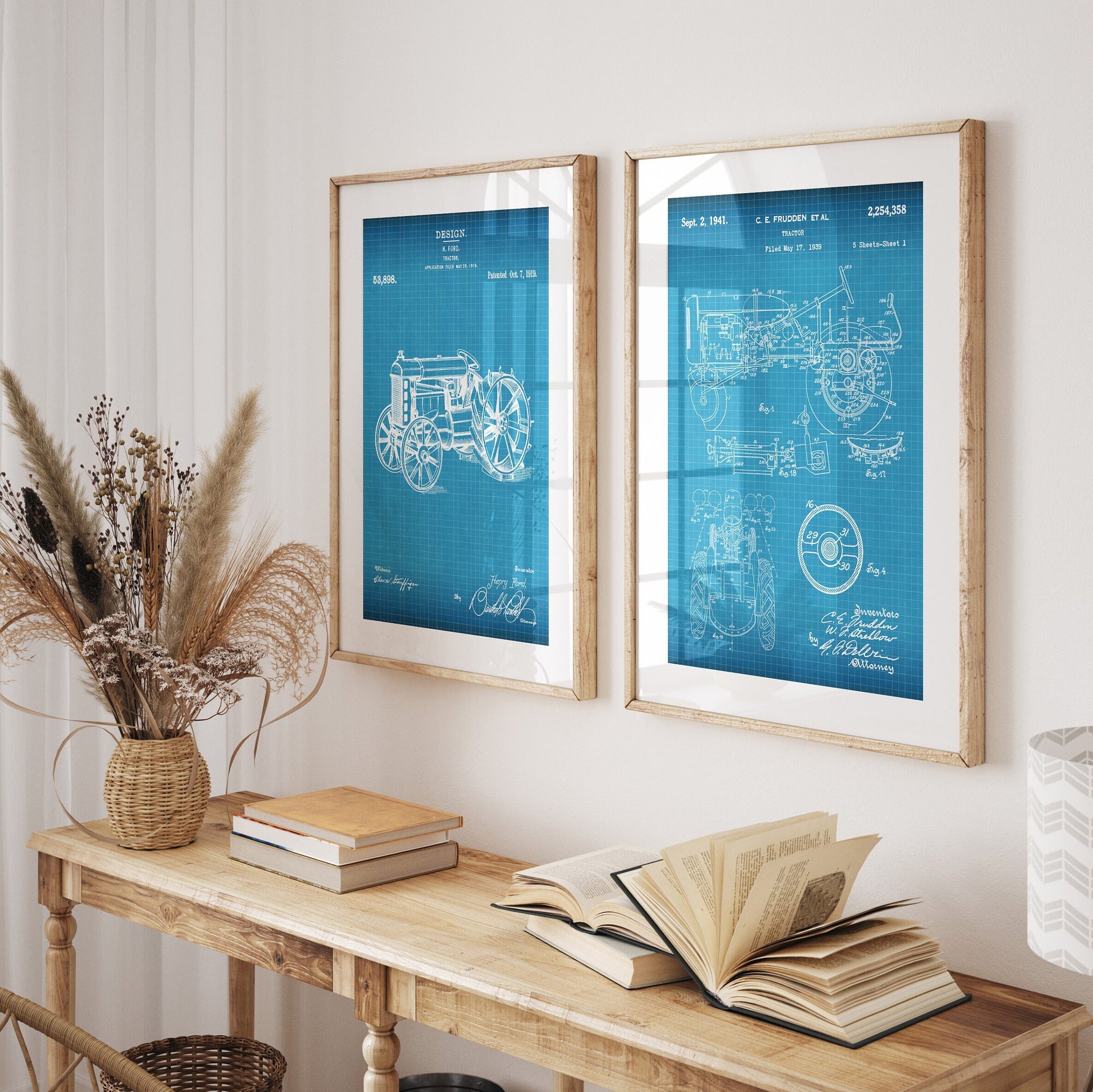 Tractor Set Of 2 Patent Prints - Magic Posters